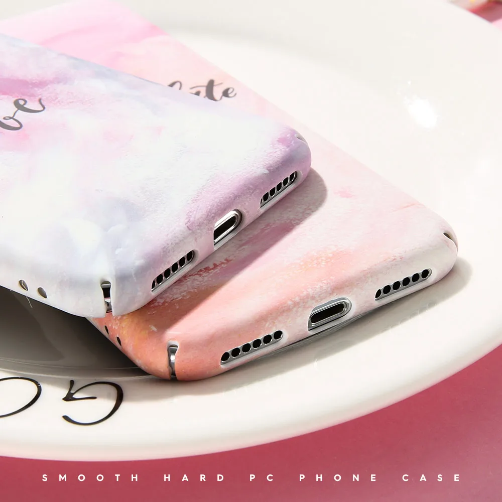KISSCASE PC Dye Water Shell Case For iPhone XS XR MAX X Watercolor Ink Hard Cover 7 8 6 6S Plus 5 5s se Fundas |