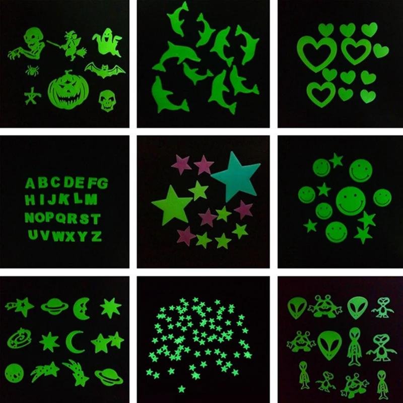 13 ⑤ упак. звезды DIY потолочные светится в темноте наклейки на стену для малышей