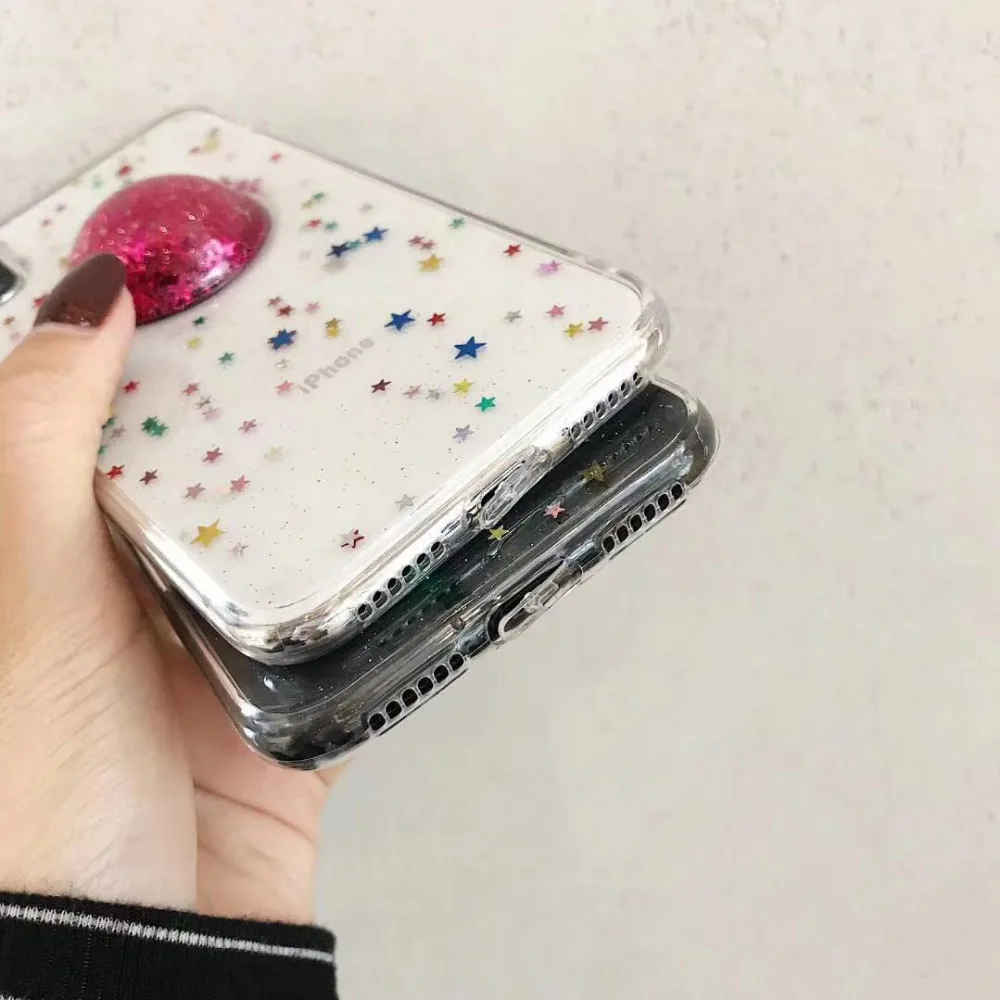Zxtrby Crystal ball чехол для телефона iphone 6 S Plus 7 8 X XR XS Max блестящий порошок эпоксидная