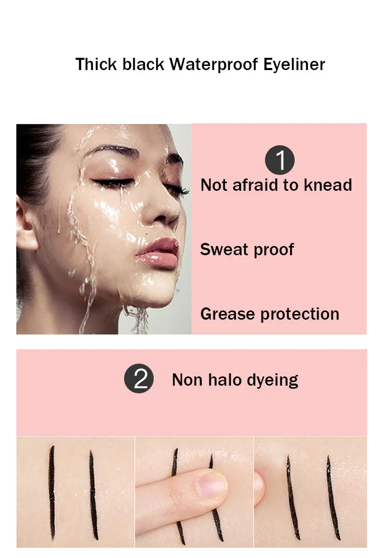 1 шт. черная водостойкая жидкая подводка для глаз Make Up beauty Comestics Стойкая подводка для глаз Карандаш Макияж инструменты для теней