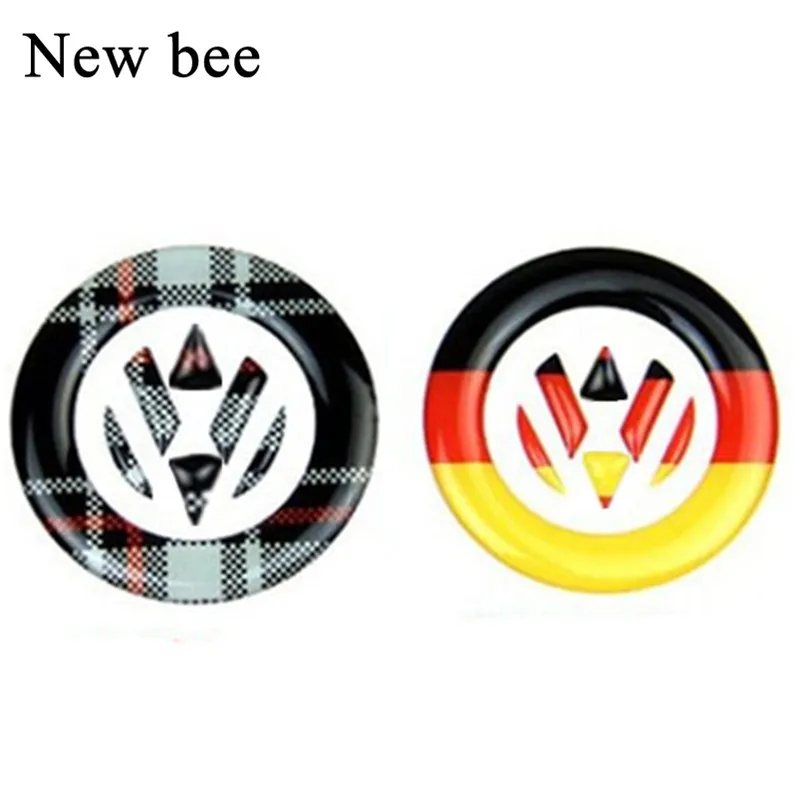 Newbee Флаг Германии эмблема рулевого колеса автомобиля Стикеры для Volkswagen Golf 6 7 Polo Beetle Touran Passat CC спереди и сзади логотип наклейка