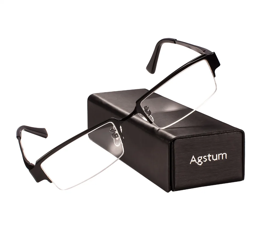 Pure Titanium Bussiness Mens Glasses Frame Half Rim Eyeglasses Clear Lens Rx