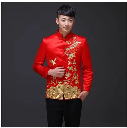 Традиционное мужское китайское платье, платье жениха для мужчин, cheongsam Tang, винтажная одежда, куртка - Цвет: 7