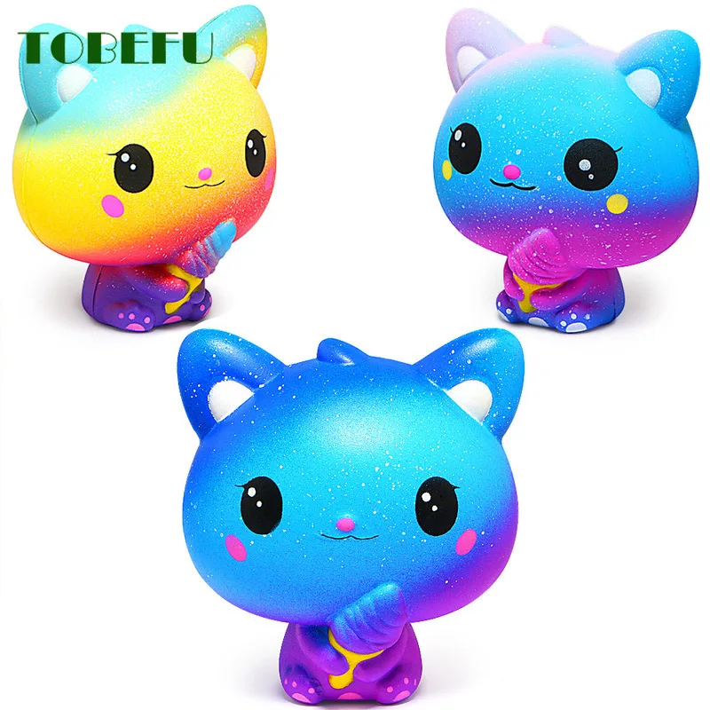 TOBEFU милый Jumbo новый Galaxy мороженое кошка котенок мягкое медленно поднимающийся