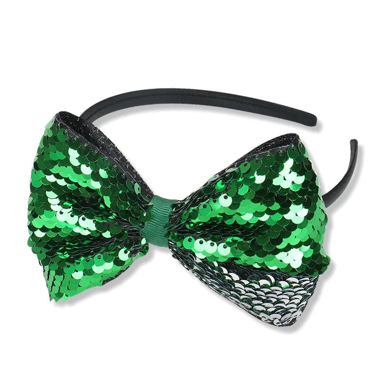 Поп флип блесток девушки детские аксессуары для волос ободки с бантиками повязки