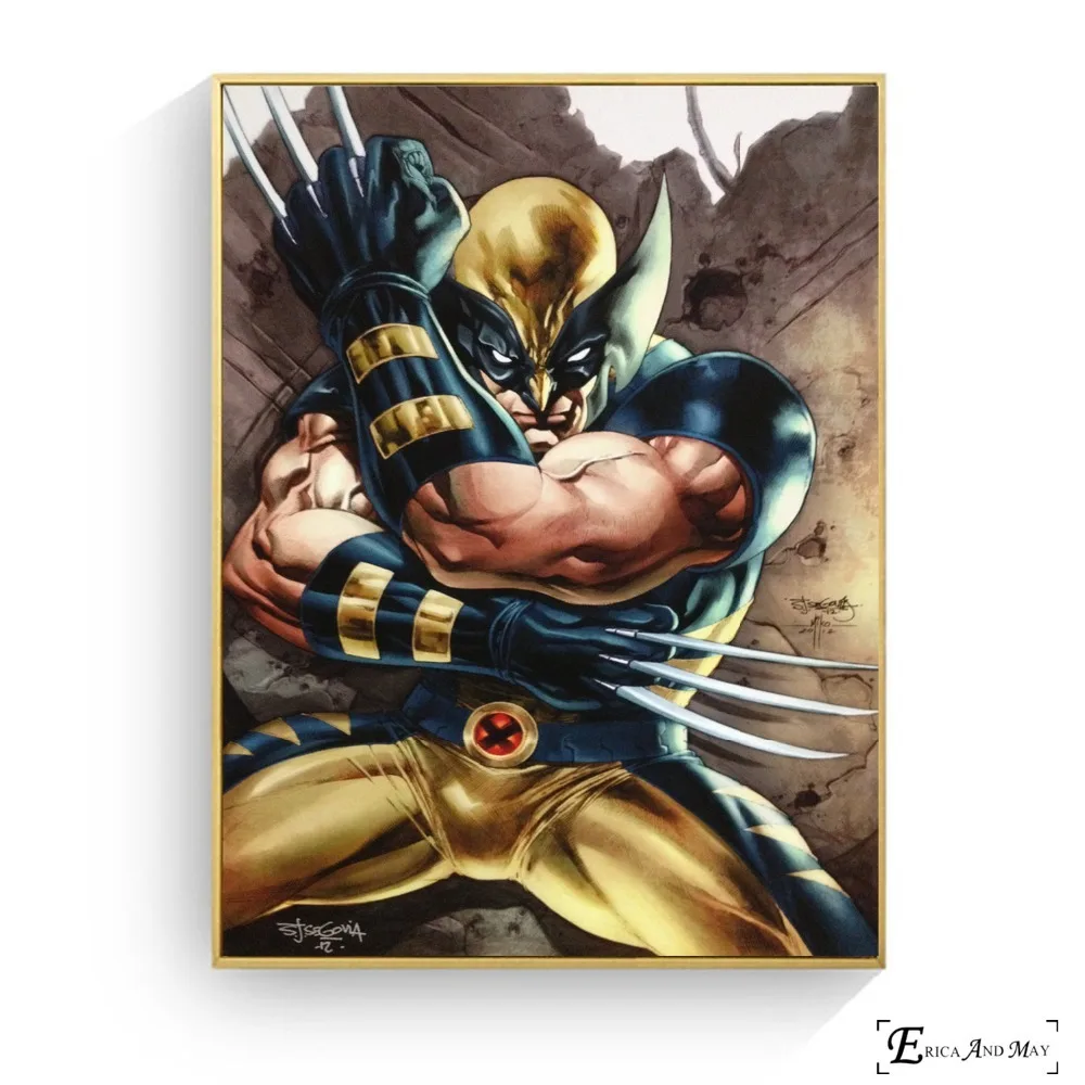 Ретро Xmen Росомаха произведение искусства Винтаж Печать на холсте Современная живопись плакаты настенные художественные картины для украшения гостиной без рамки