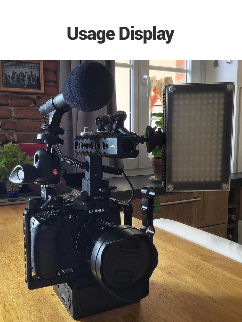 Клетка SmallRig с шлем комплект для Panasonic Lumix GH5/GH5S/DMW-XLR1 клетка с верхней ручкой комплект-2052