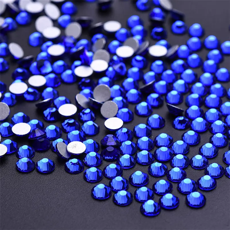 SS3 SS34 пласт кристально голубые Стразы для ногтей плоская задняя сторона не Hotfix