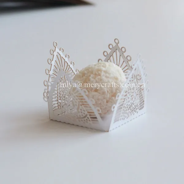 

laser cut wedding favors,martha medeiros pastry-cups white& ivory cheap 300pcs