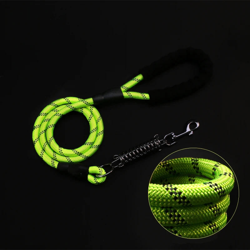 Светоотражающий Поводок для собак нейлоновый поводок с поролоновой ручкой