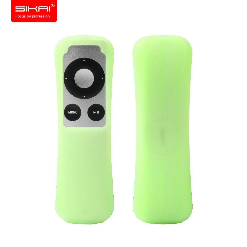 neon green Многоцветный Кожаный чехол для Apple tv 3 поколения пульт дистанционного управления Мягкий Siri чехол дистанционного управления для Apple tv чехол дистанционного управления - Цвет: neon green