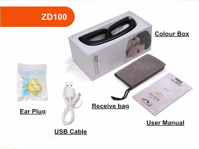 Оригинальная Спортивная bluetooth-гарнитура ZD100, 4,0, стерео, костная проводимость, Bluetooth гарнитура, беспроводные наушники
