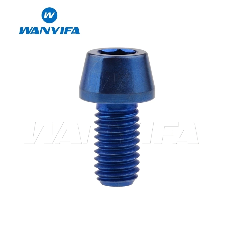 M8x15 Blue Wanyifa M8x15 20 25 30 35, 40 45 50 70mm конические головки винт с титановым болтом для велосипедного тормоза велосипедный крепеж - Цвет: M8x15 Blue