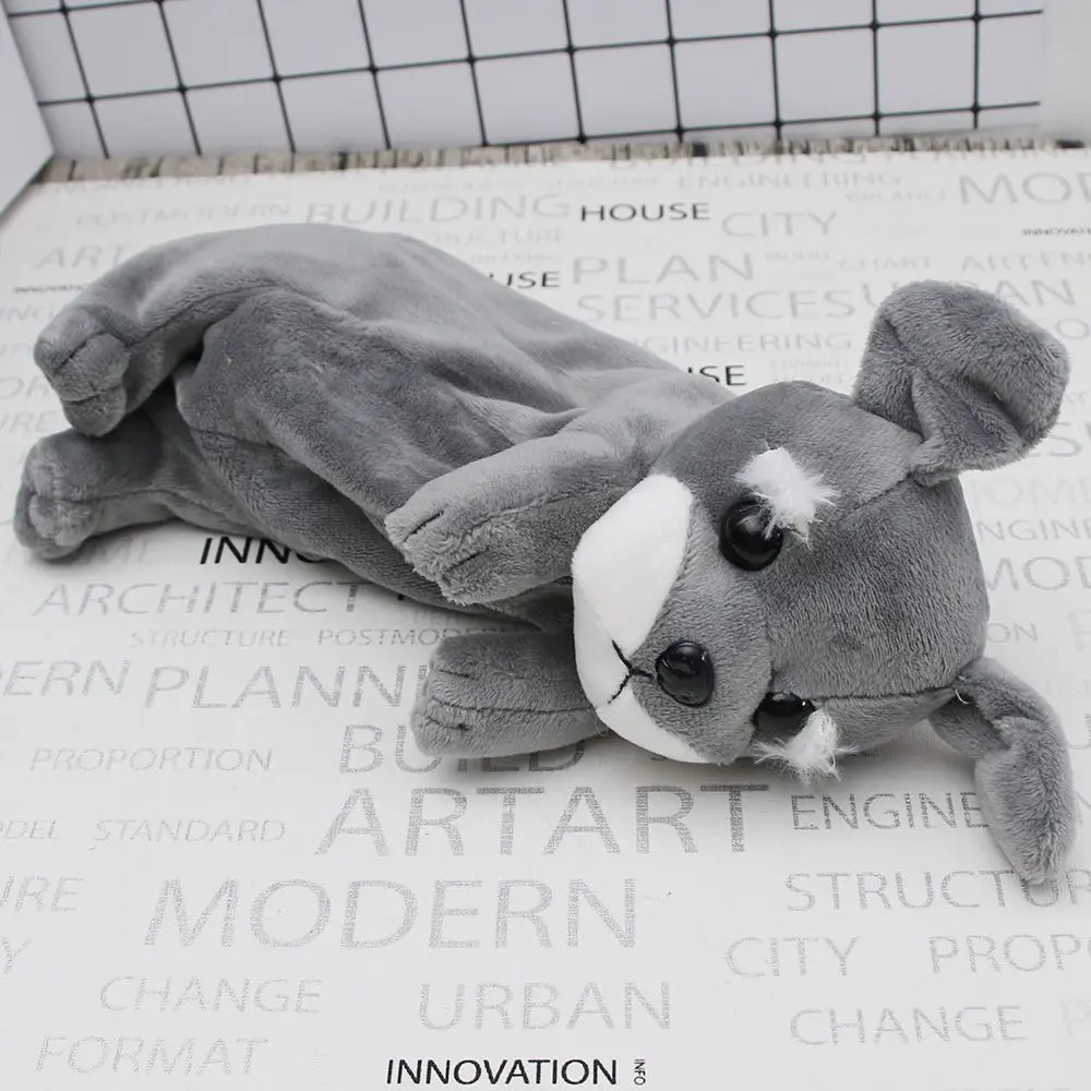 1 шт. милый пенал с животными новинка мультяшный плюшевый чехол собакой и щенком