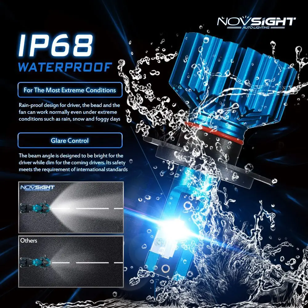 NOVSIGHT H4 30 W 6000 K 5000Lm LED мотоцикл Скутер 360 ° лампы фар преобразования лампы Набор