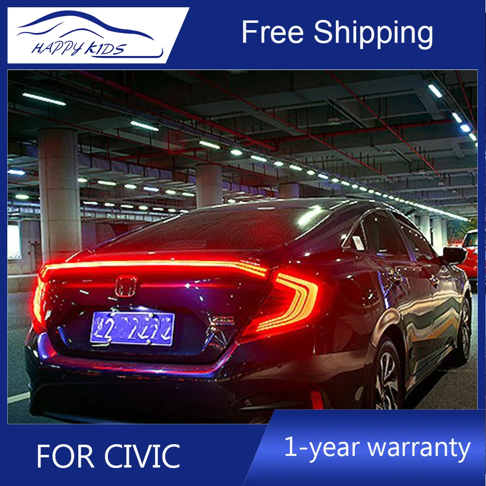 Стайлинга автомобилей задние фонари светильник для Honda Civic X 10G 2016 светодиодный
