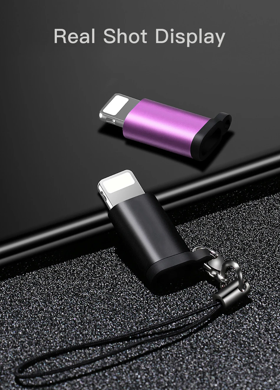 ACCEZZ брелок OTG адаптер Micro USB Женский до 8 Pin для iphone X XS MAX XR 8 7 6 Plus телефон к ПК передачи данных разъем
