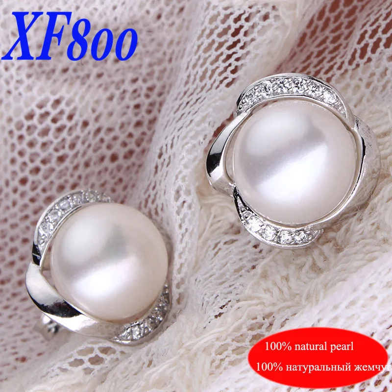 Женские жемчужные серьги XF800 модные пусеты 8 9 мм E1062|earrings for|earrings for womenearrings earring |