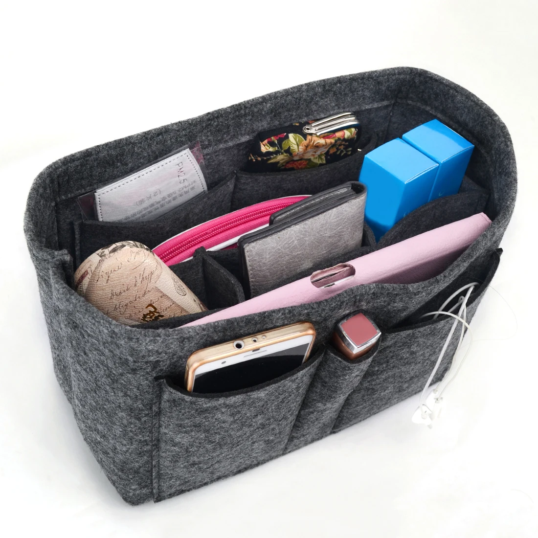 Jiyaru, брендовая косметичка, органайзер для SPEEDY NEVERFULL, войлочная вставка, сумка для сумки, для путешествий, внутренний кошелек, портативные косметички