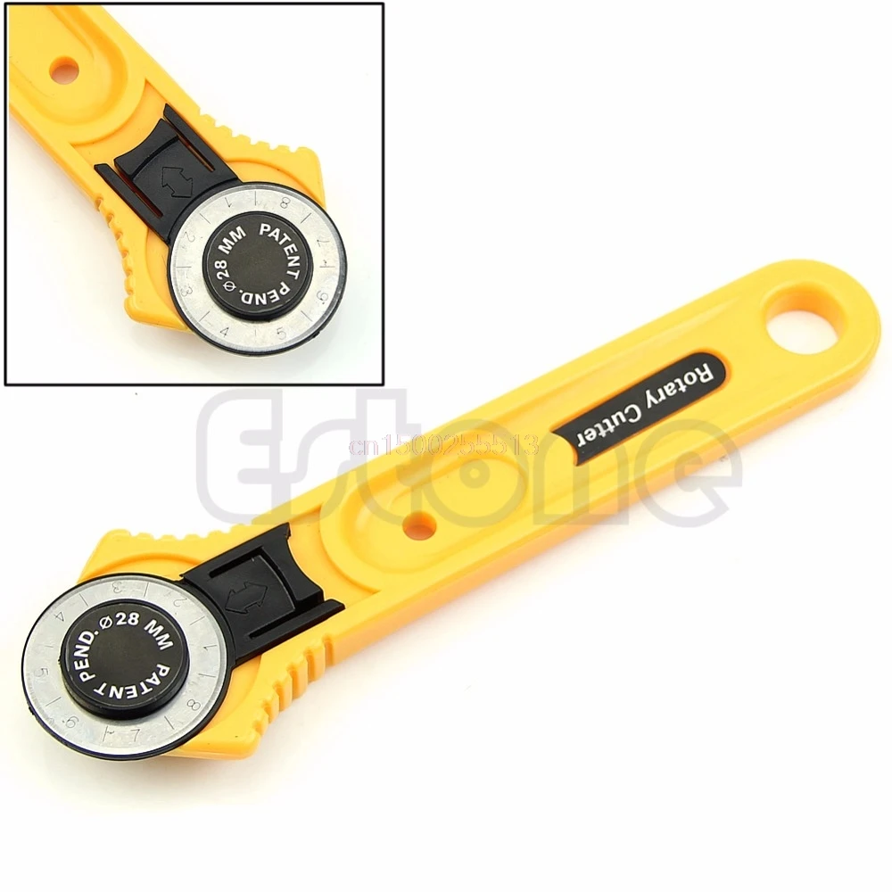 Инструмент для кожевенного ремесла желтое круговое лезвие 28 мм ротационный