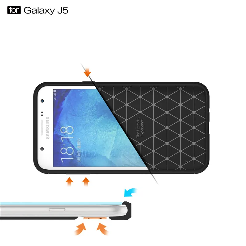 Чехол для Samsung Galaxy J5 роскошный Ультратонкий чехол из углеродного волокна