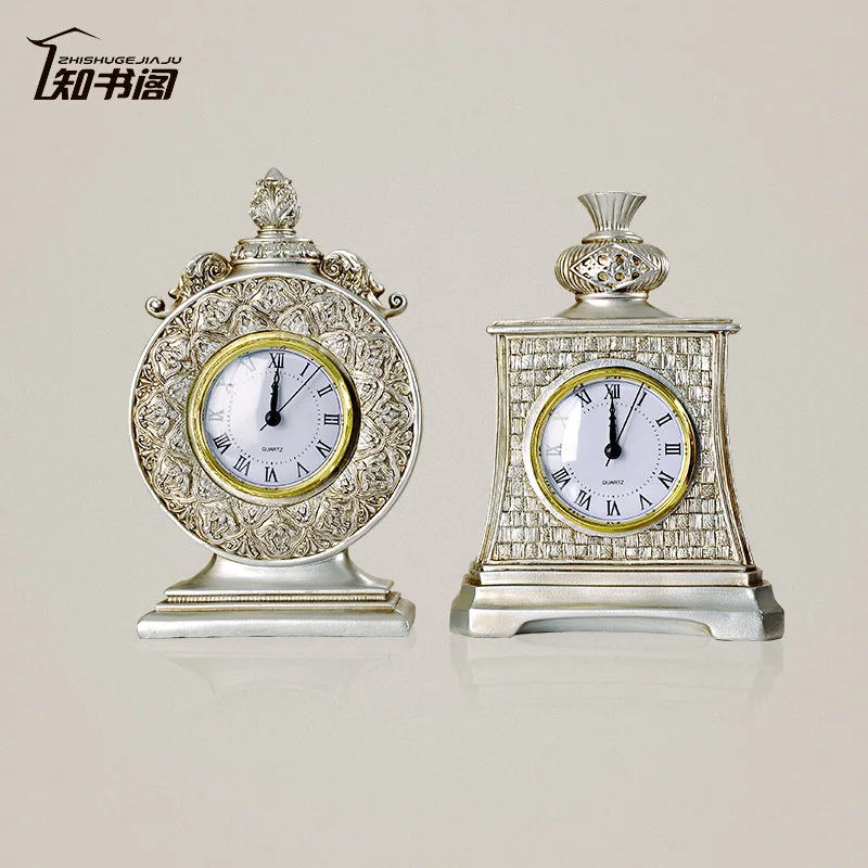 Креативные украшения для дома подарочные из смолы европейские ретро часы