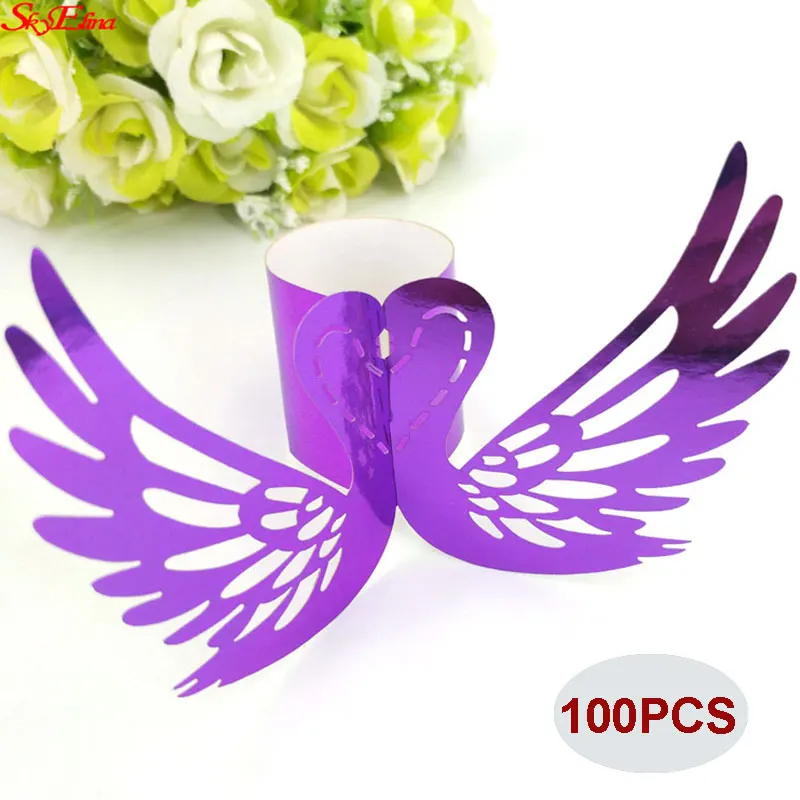 100 шт./лот кольцо для салфеток в форме лебедя отелей свадебные принадлежности