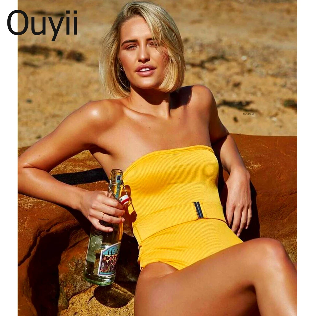 Женский купальник слитный пояс для бикини тонкий цельный лето 2019 | Спорт и