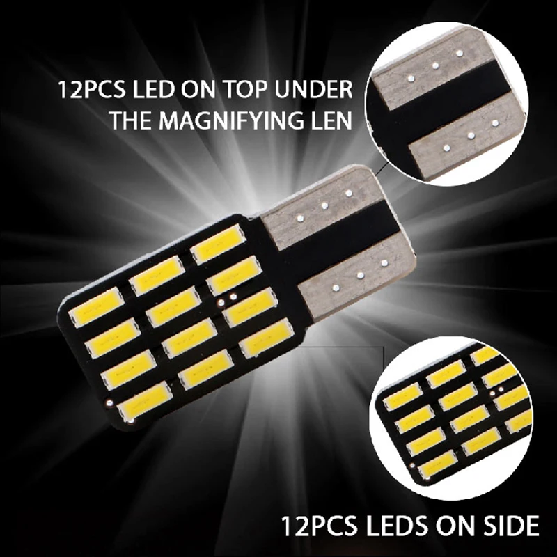 HLXG 2pcs W5W 4014 12SMD светодиодный светильник на танкетке номерной знак 168 194 2825 лампы