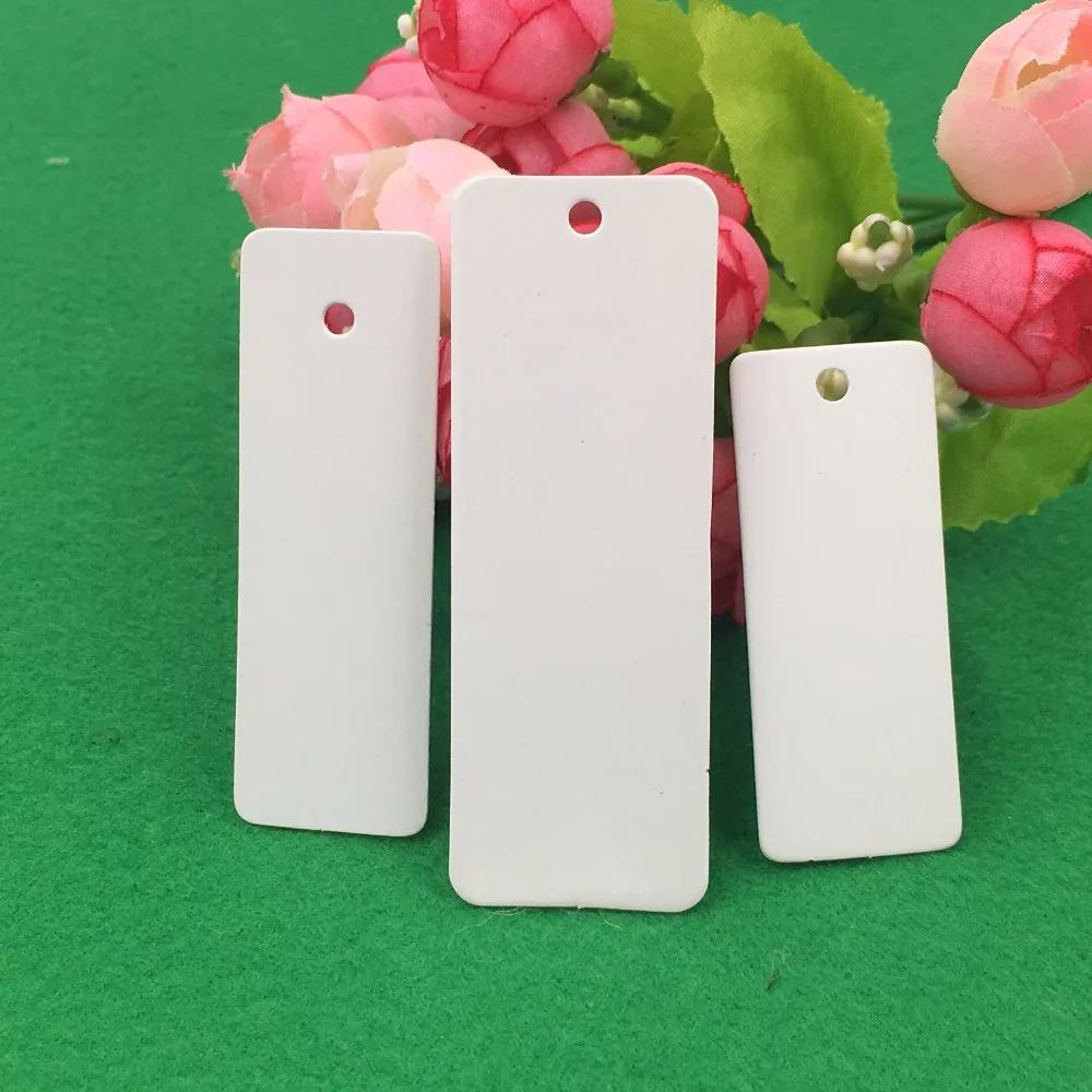 1000 шт белые бумажные прямоугольные простые Висячие бирки пустые этикетки для