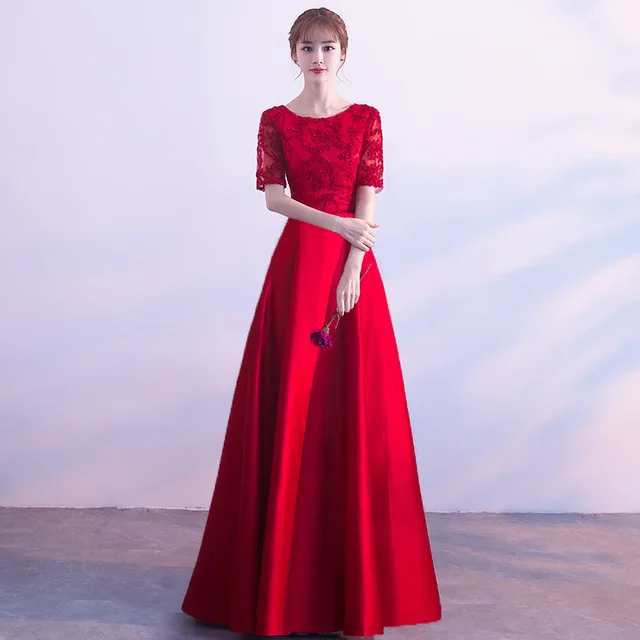 style 11 Невесты чонсам, Восточный стиль женские свадебные Qipao короткий рукав вечерние платье элегантный в китайском стиле длинный халат; Одежда для девочек; Vestido XS-XXXL - Цвет: style 11