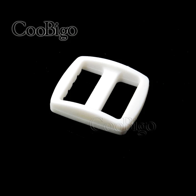 White 10 шт Упаковка 3/"(20 мм) красочные пластиковые изогнутые Tri Glide слайдер регулировать пряжки широкий стиль лямки рюкзака сетка сумки запчасти - Цвет: White