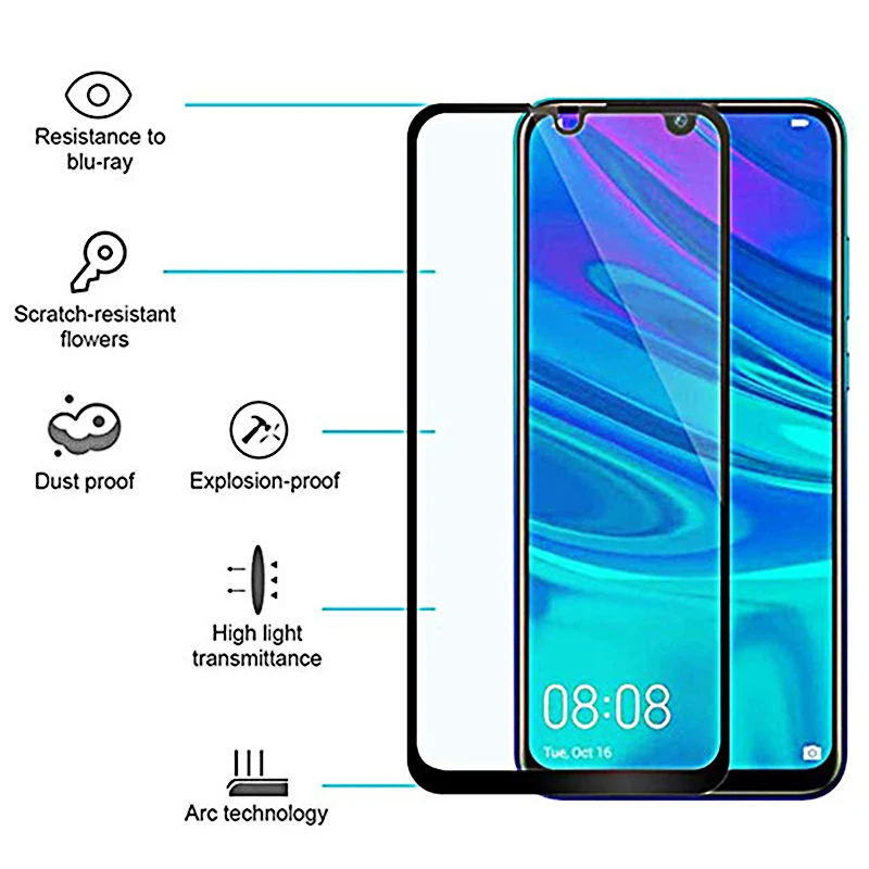 Защитное стекло для Huawei P smart Plus 2019 защита экрана Psmart Psmartplus hauwei huawey huavei Cam Verre