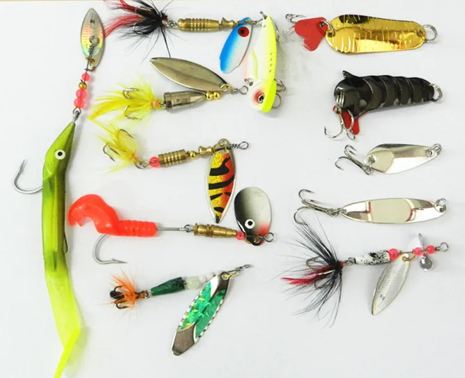 22 шт. рыболовные снасти приманка комплект приманки установить комплекты мягкий