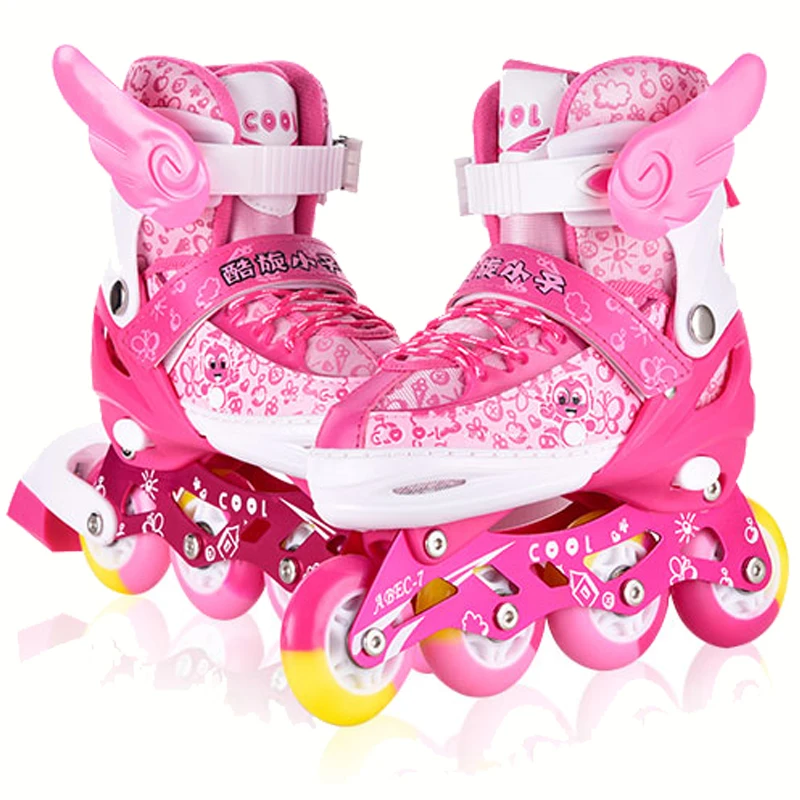 Детские роликовые коньки для мальчиков и девочек прямые начинающих 3 4 5 6 7 8 9 10 лет