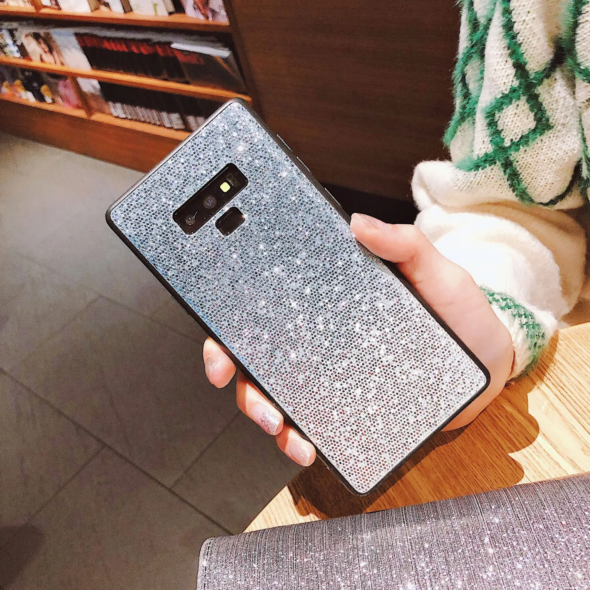 Для samsung S8 S9 плюс Чехол для телефона S7 край блестки в виде ракушки со стразами с