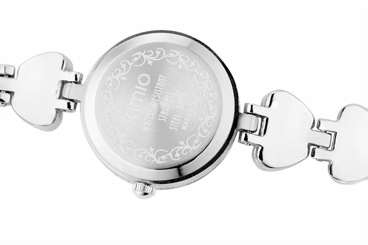Kimio бренд relojes con diamantes любовь сердце драгоценный камень тонкий ремешок наручные