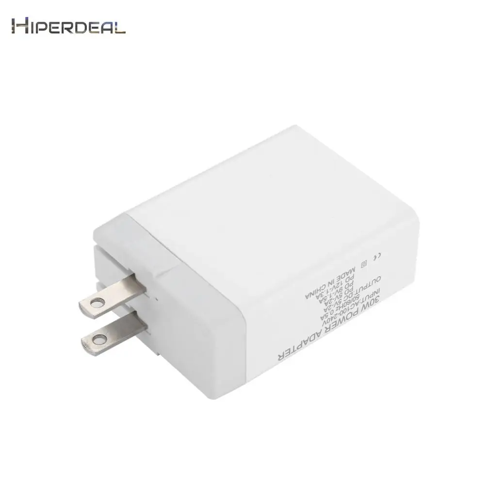 Профессиональный адаптер США AD/AC 30 Вт двойной USB Type C настенный PD зарядное