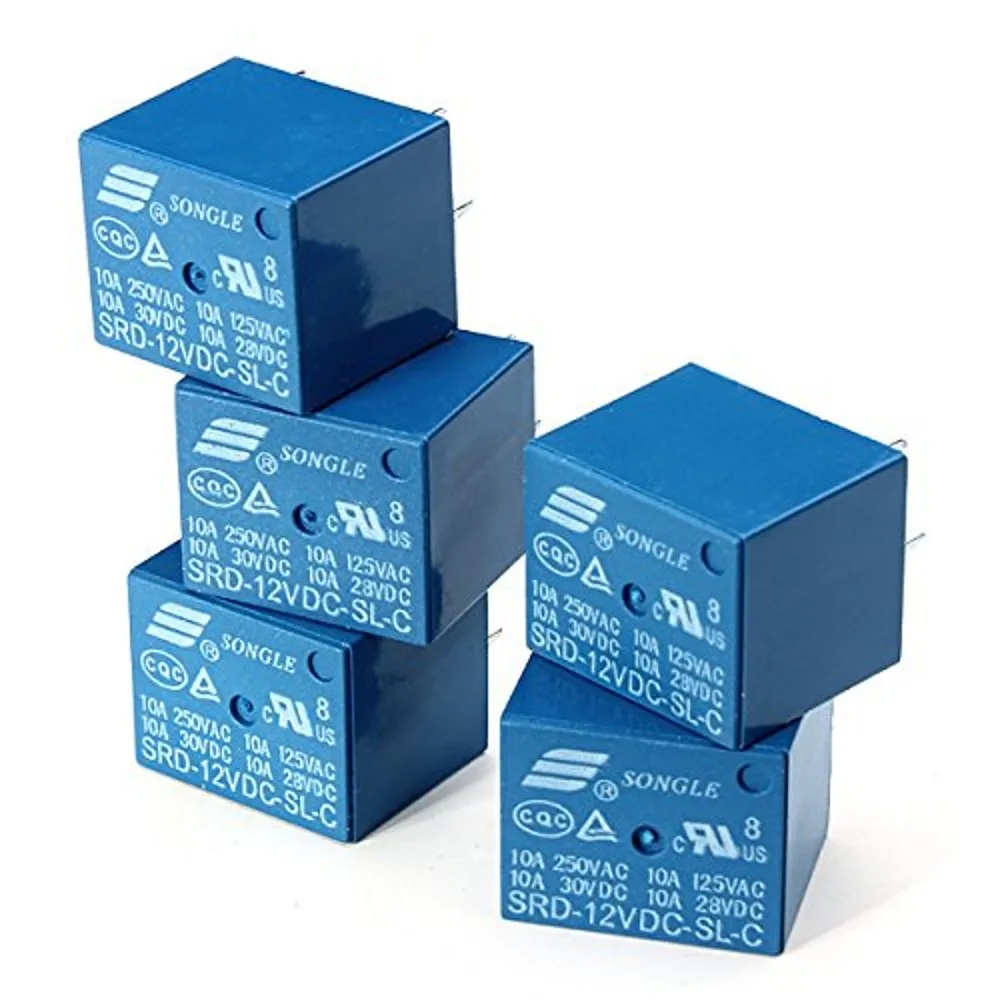 Фото Реле SRD-03VDC-SL-C SRD-05VDC-SL-C SRD-09VDC-SL-C SRD-12VDC-SL-C 3V 5V 9V 12V 10A 250VAC 5PIN Реле мощности PCB Тип T73 50 шт. №4