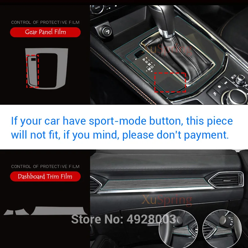 Для Mazda CX-5 CX5 KF, защитная пленка для салона автомобиля, покрытие из ТПУ, наклейка, яркий ремонт, стильный мембранный дизайн