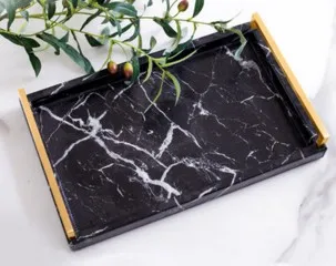 Поднос для хранения мраморная зернистая пластина искусственный мех пу|storage tray|tray