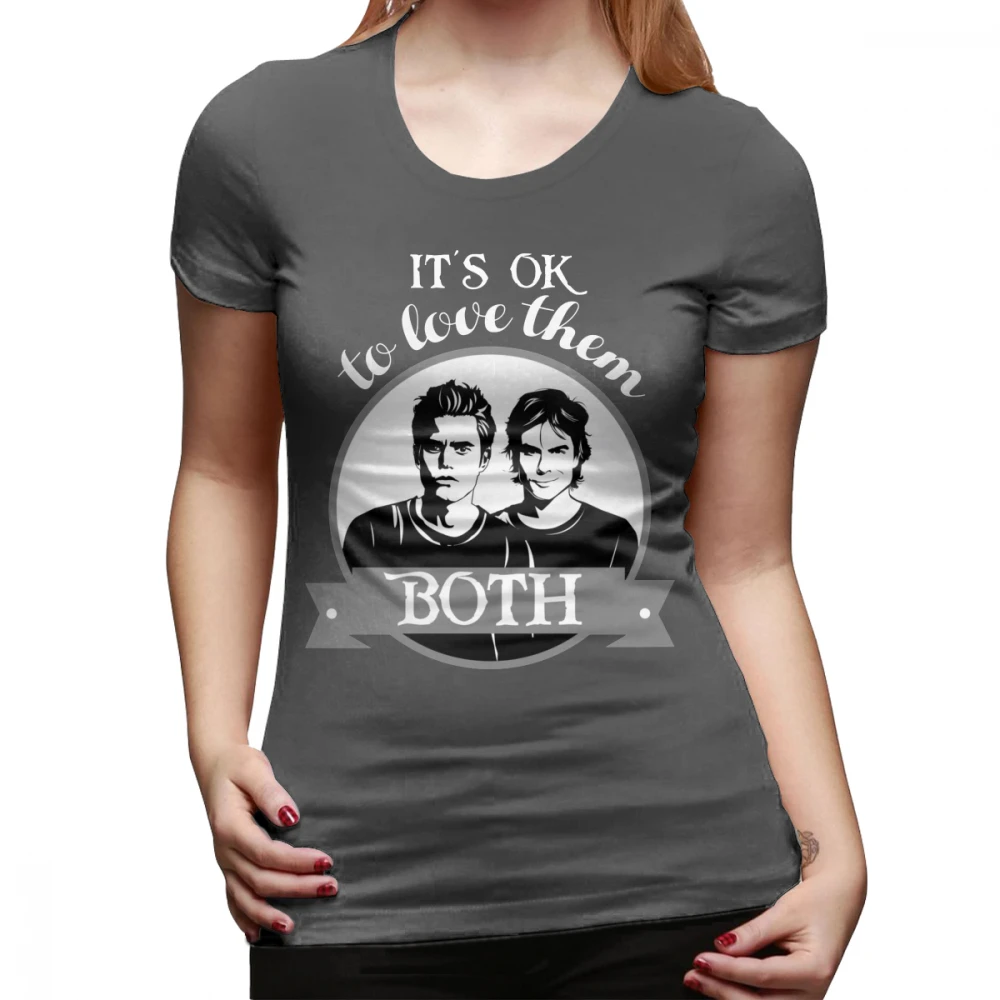 Футболка с дневниками вампира женская футболка надписью It S OK To Love The Both летняя