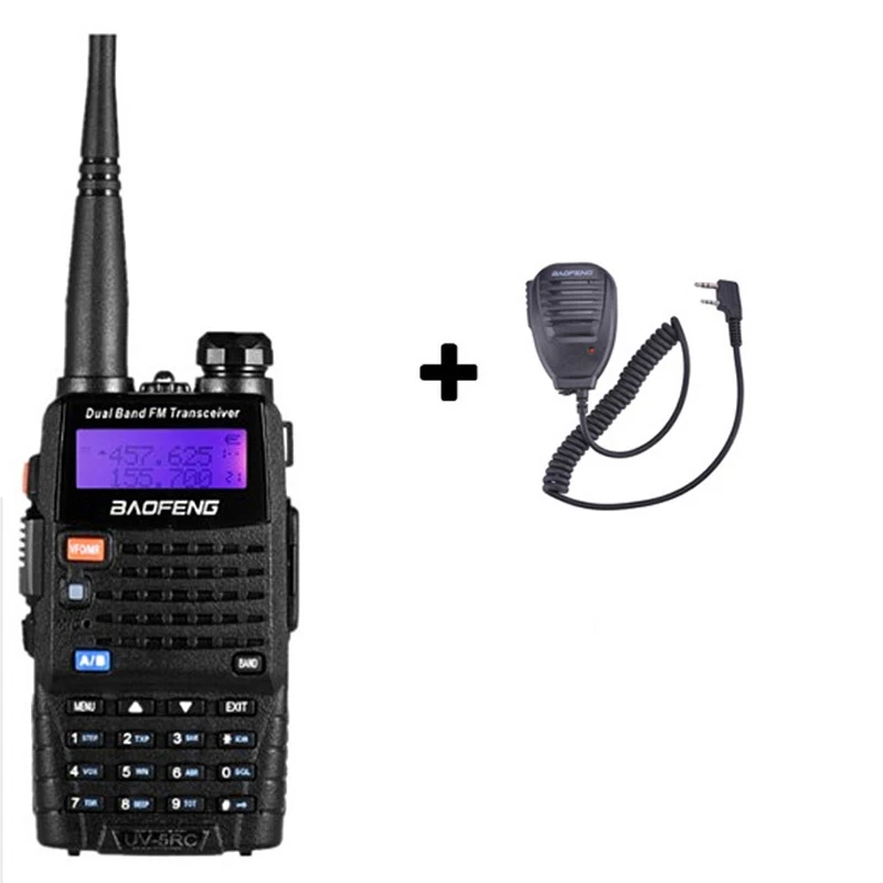 Add a mic speaker baofeng UV-5RC UV 5RC UV5RC для cb рация 10 км автомобильная портативная рации ham радиостанция трансивер baufeng двухдиновая магнитола радиостанции boafeng телефон радио станция walki talki для двухдиапазонная uhf vhf - Цвет: Add a mic speaker