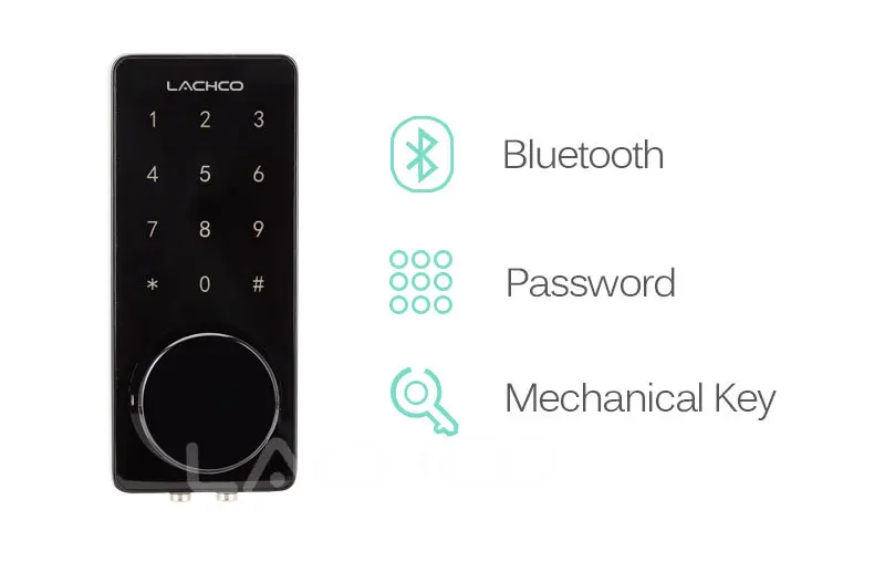 LACHCO смартфон Bluetooth дверной замок приложение комбинация, код сенсорный экран клавиатура пароль умный электронный дверной замок L16076BAP