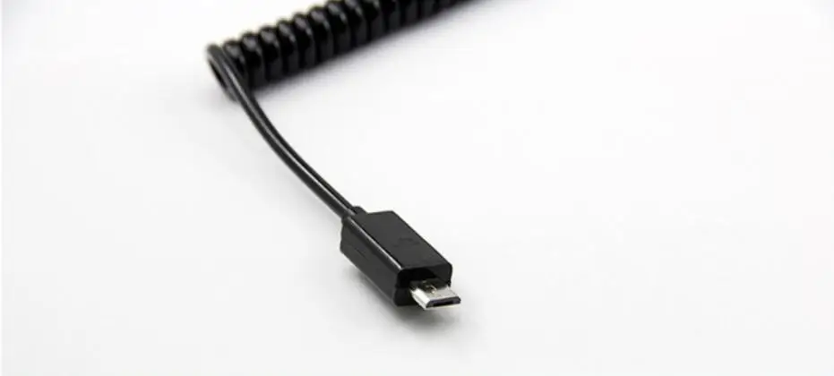Спиральный USB 2,0 A штекер для Micro USB B 5Pin адаптер пружинный кабель для мобильного телефона MP3 MP4 для samsung S5 S6 S4