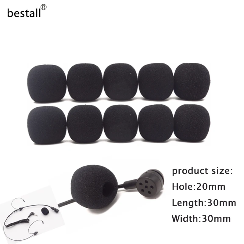 Bestall пены ветрового стекла круглая форма мяча Микрофон Чехлы для 30x30x20mm Размеры