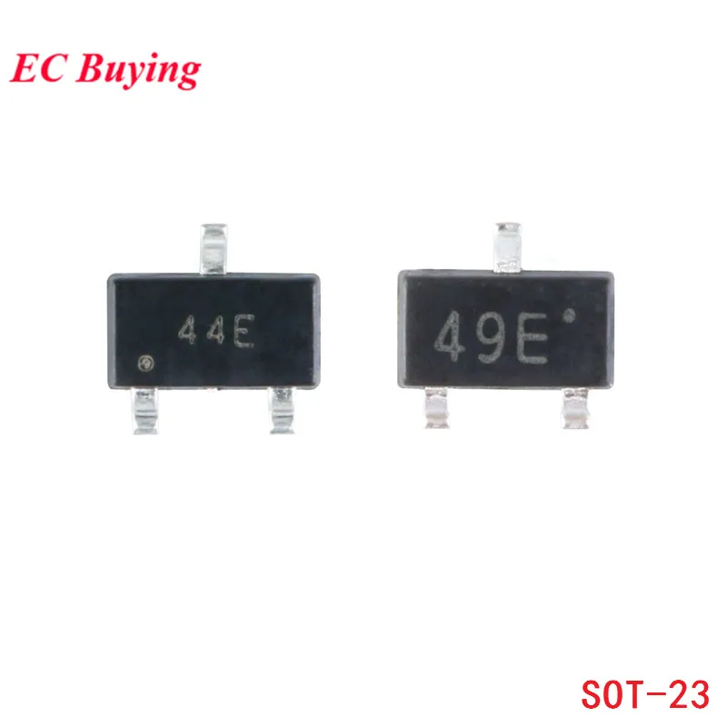 

10Pcs 44E 49E Hall Effect Sensor Switch SMD Hall Element SS49E AH49E A3144E SOT23 Sensor Switch Brushless Electric Motor