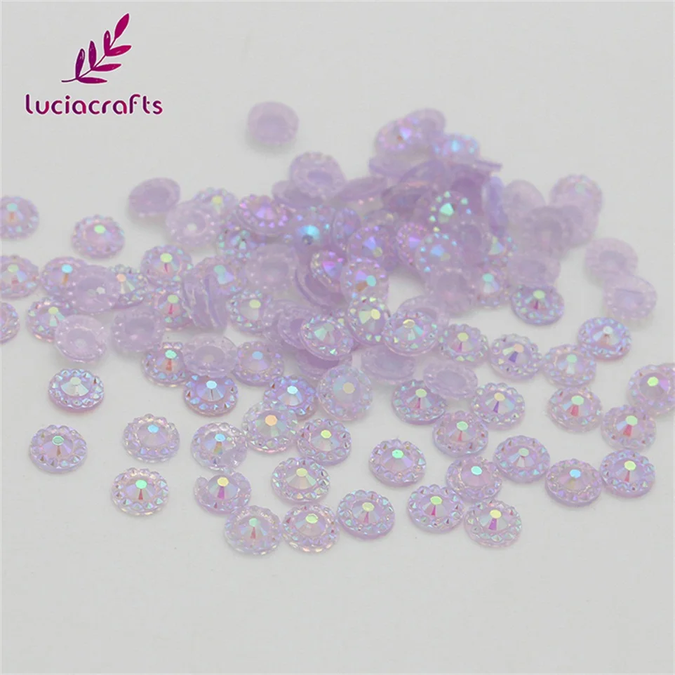 Lucia crafts 144 шт/288 шт 5 мм варианты нескольких цветов блеск Подсолнух смолы дрель плоская задняя часть шарика украшения G0209