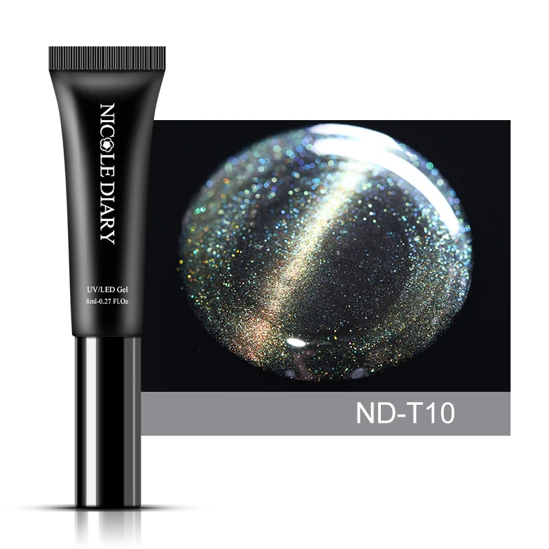 ND-T10 NICOLE DIARY 8 мл 5D Магнитный Фэнтези УФ Гель-лак для ногтей с эффектом «кошачий глаз» Лак Блеск Блестящий долговечный замачиваемый лак для ногтей - Цвет: ND-T10