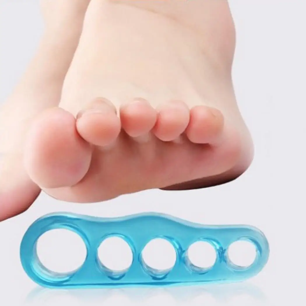 Пять ног Hallux вальгус палец ноги унисекс синий сепаратор Bunion корректор | Красота и